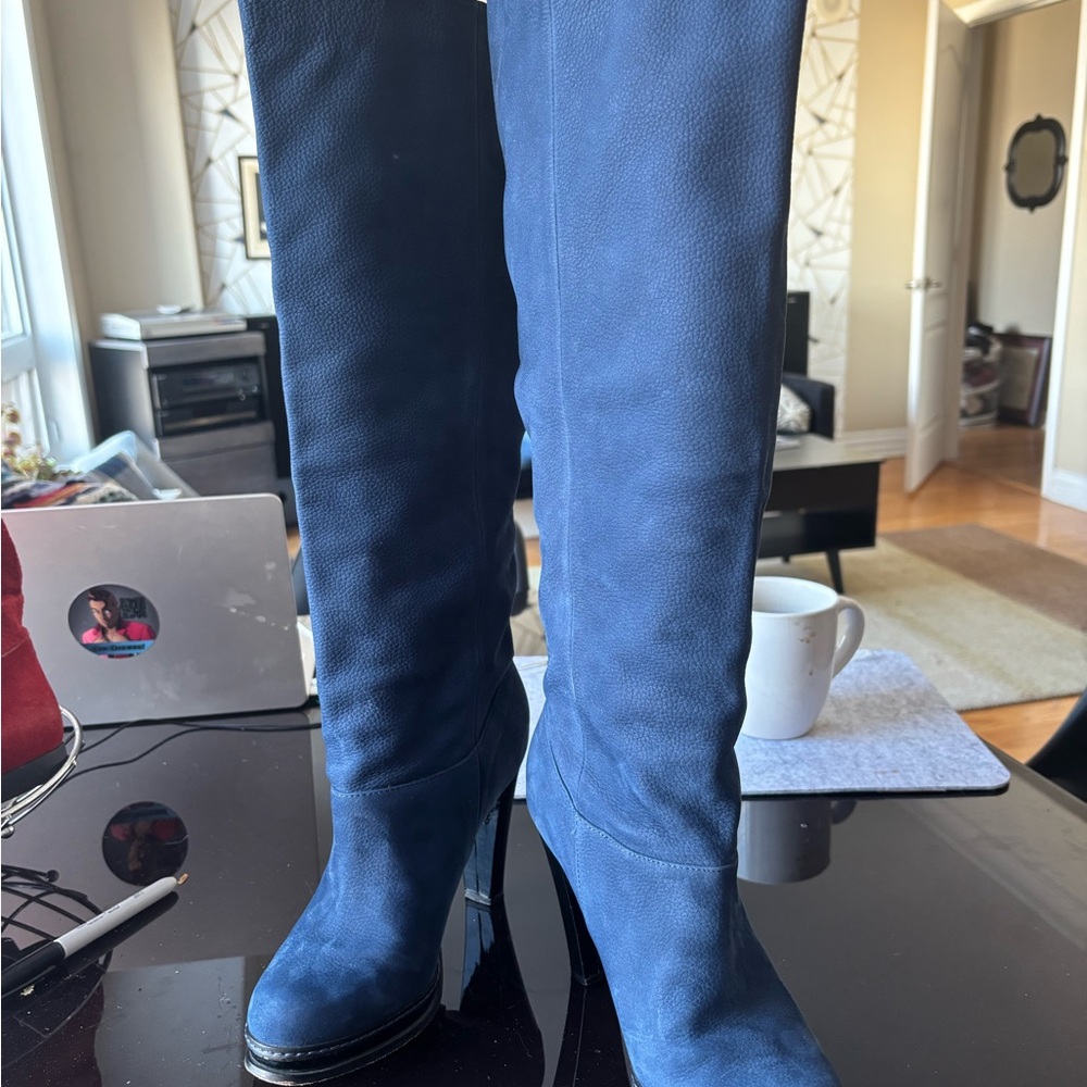 Cole Haan Nike Air royal blue leather boots W8